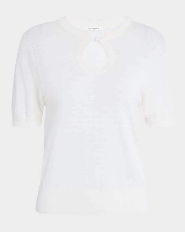 Tala Keyhole Crewneck Knit Top